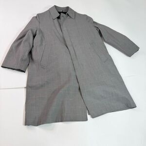 Vintage 70s London Fog Trench Coat Mens 44 Long Houndstooth Alpaca Lining